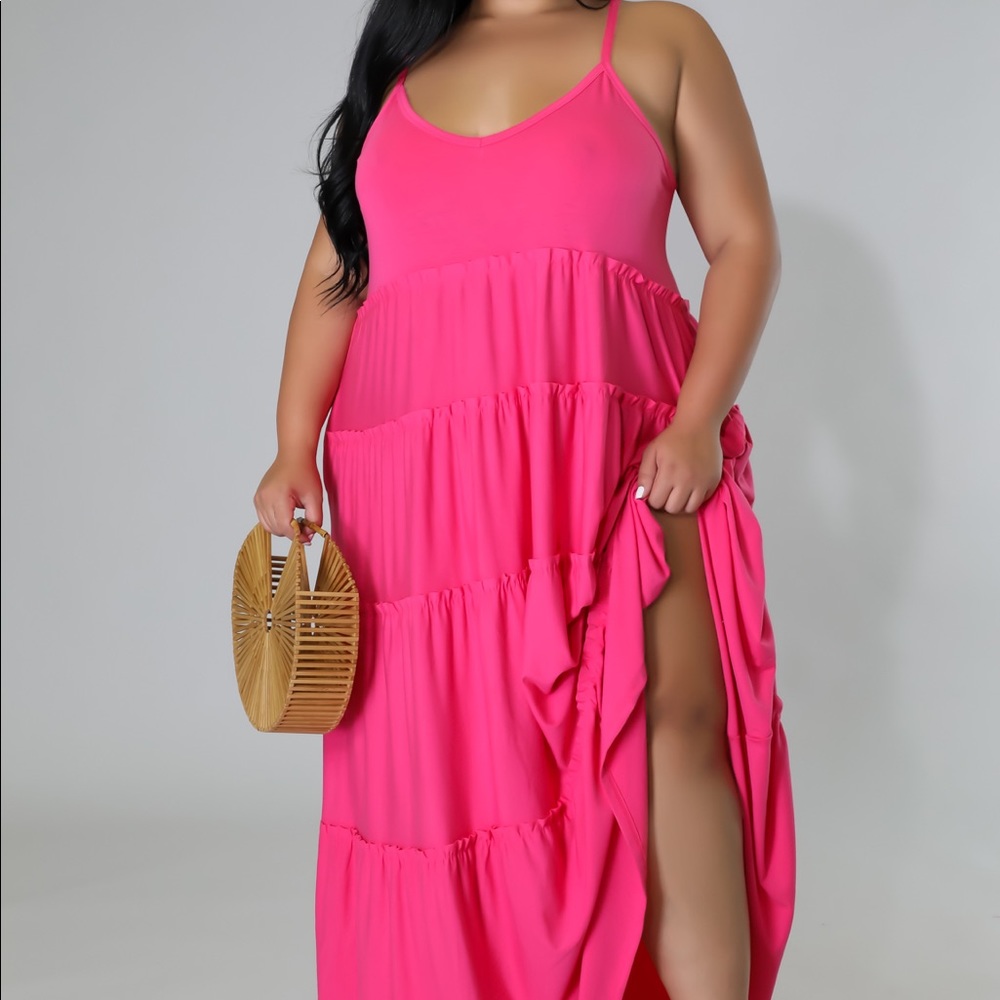 FLOWATRY PLUS SIZE SUNDRESS (Pink)